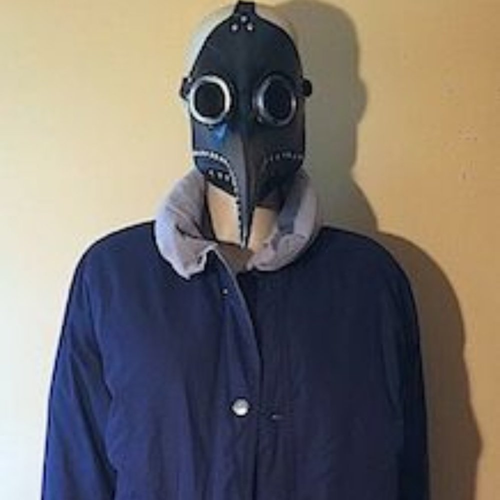 VINTAGE SPORT UTEX DESIGN NAVY BLUE PUFFER COAT